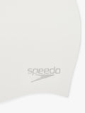 Speedo moulded silicone swim cap white silver (British brand)
