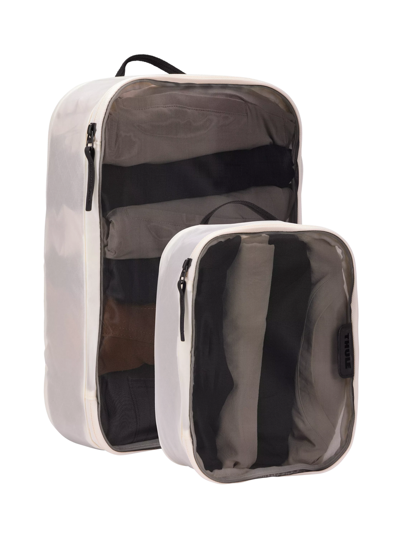 Thule packing cubes set medium small white recycled nylon, UK version