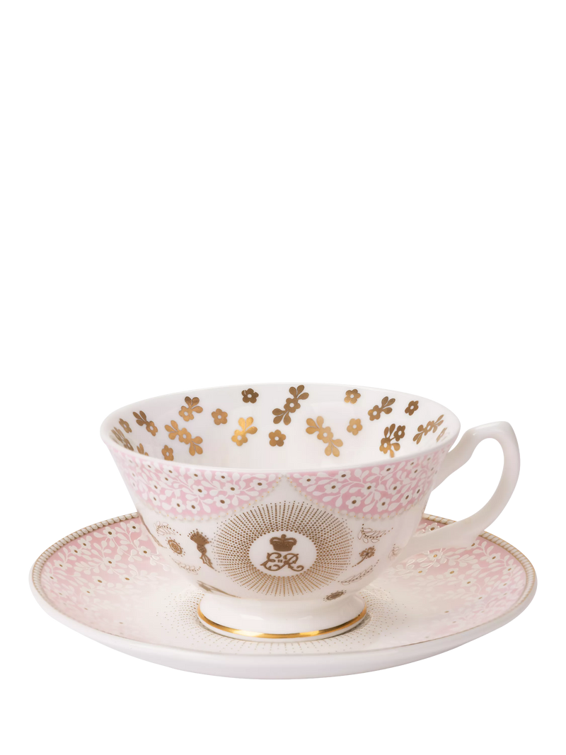 Royal Collection Queen Elizabeth II Centenary teacup and saucer, imported from the UK