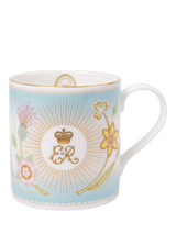 John Lewis Royal Collection Queen Elizabeth II Centenary Fine Bone China Mug - Blue 350ml- Buy online at McGrocer