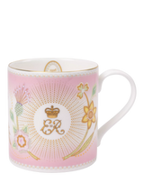 John Lewis Royal Collection Queen Elizabeth II Centenary Mug Pink 350ml- Buy online at McGrocer