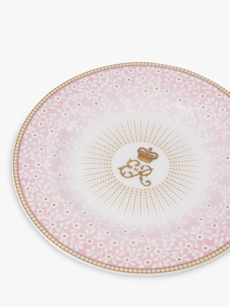 Royal Collection pink fine bone china side plate, imported from the UK