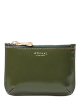 John Lewis Aspinal of London Small Ella Leather Pouch, Moss Green- Buy online at McGrocer