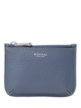 John Lewis Aspinal of London Small Ella Leather Pouch, Heritage Blue- Buy online at McGrocer