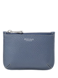 Aspinal of London small Ella leather pouch in Heritage Blue (British brand)