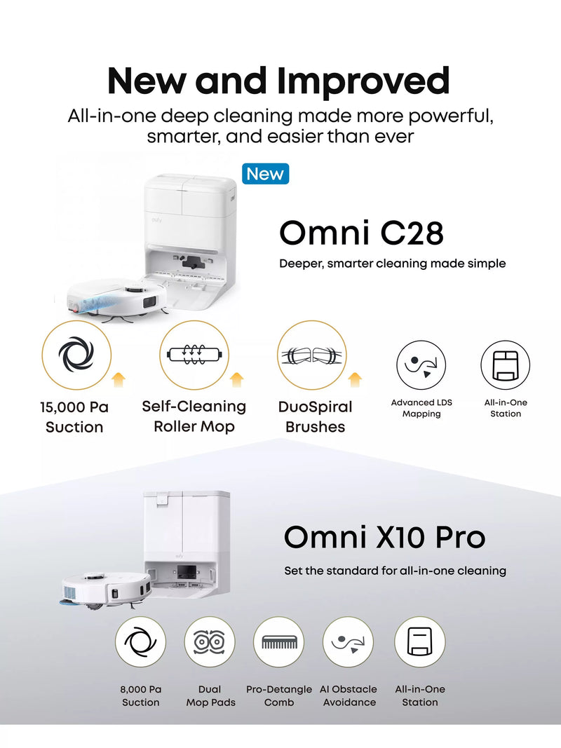 eufy Omni C28 robot vacuum and mop, imported from the UK