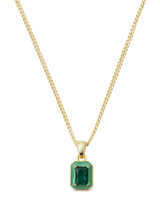 John Lewis Serge DeNimes Green Blush Gold Pendant Necklace with Enamel and Cubic Zirconia, 46-52cm Adjustable- Buy online at McGrocer
