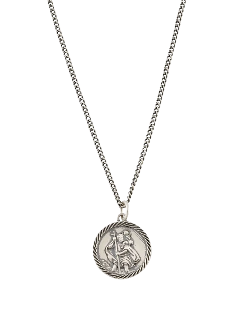 Serge DeNimes St Christopher necklace sterling silver (British brand)
