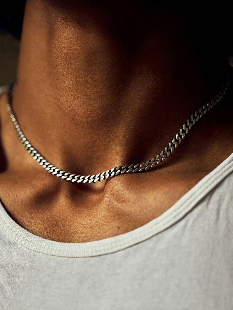 Serge DeNimes 5mm sterling silver curb chain necklace - British product