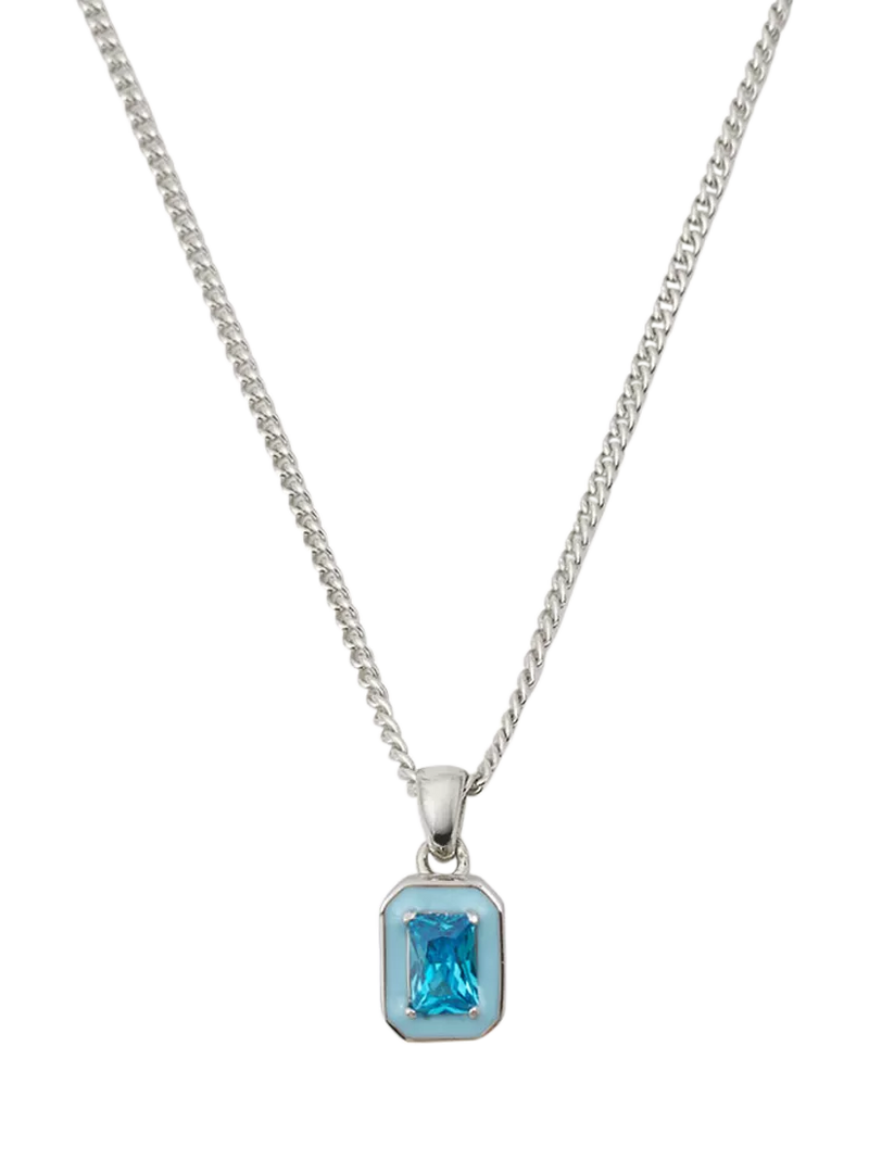 Serge DeNimes blue blush pendant necklace sterling silver, UK version