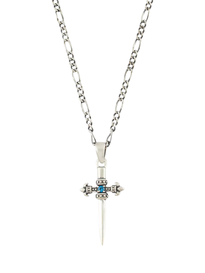 Serge DeNimes sterling silver sword pendant necklace, imported from the UK