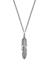 John Lewis Serge DeNimes Sterling Silver Ethereal Feather Necklace- Buy online at McGrocer