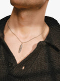 Serge DeNimes sterling silver feather pendant necklace - British product