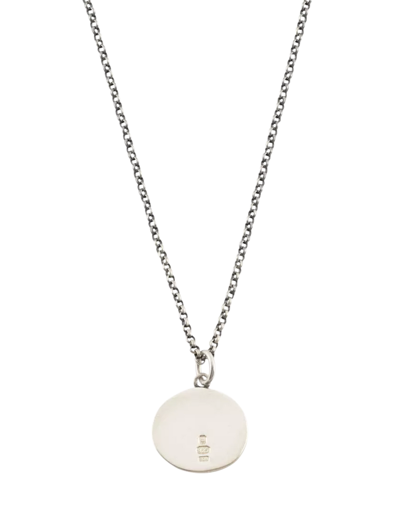 Serge DeNimes sterling silver minimal hallmark necklace, UK version