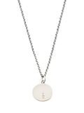 Serge DeNimes sterling silver minimal hallmark necklace, UK version