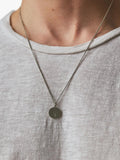 Serge DeNimes sterling silver minimal hallmark necklace, UK version