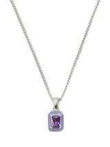 John Lewis Serge DeNimes Purple Blush Pendant Necklace, Silver, 46-52cm- Buy online at McGrocer