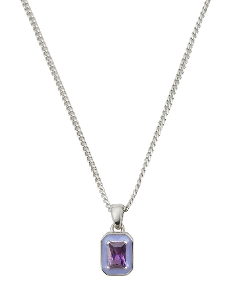 Serge DeNimes sterling silver necklace purple enamel, UK version