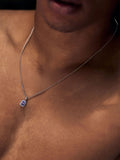 Serge DeNimes sterling silver necklace purple enamel, UK version