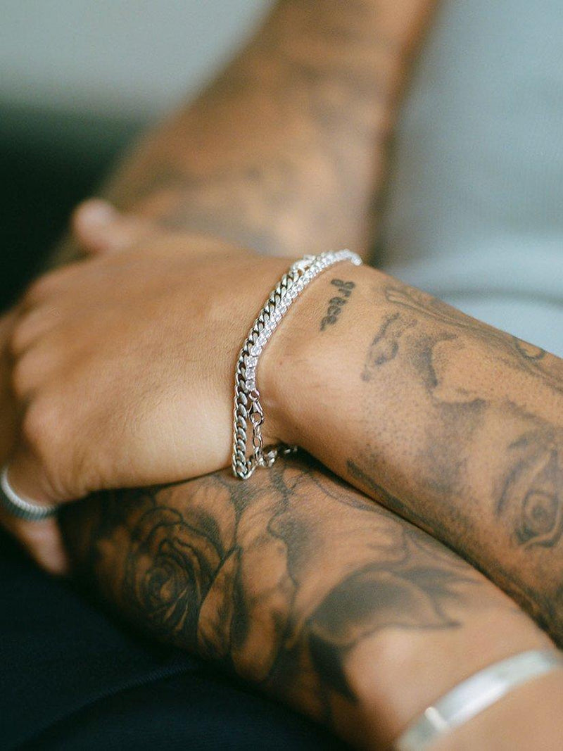 Serge DeNimes sterling silver 5mm curb bracelet (British brand)