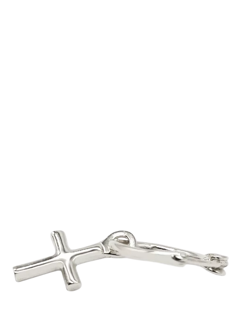 Serge DeNimes sterling silver cross drop earring (British brand)