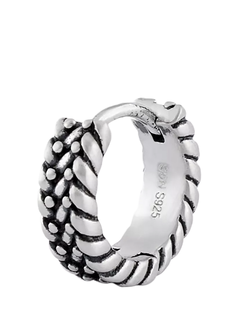 Serge DeNimes sterling silver guard hoop earring, UK version