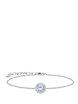 John Lewis THOMAS SABO Cubic Zirconia Chain Bracelet, Silver- Buy online at McGrocer