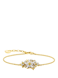 THOMAS SABO crystal flower bracelet gold plated cubic zirconia, UK version