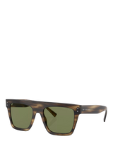 John Lewis Giorgio Armani AR8177 Striped Brown/Green Square Sunglasses- Buy online at McGrocer