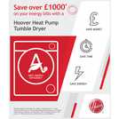 Hoover 10kg heat pump tumble dryer white, UK version