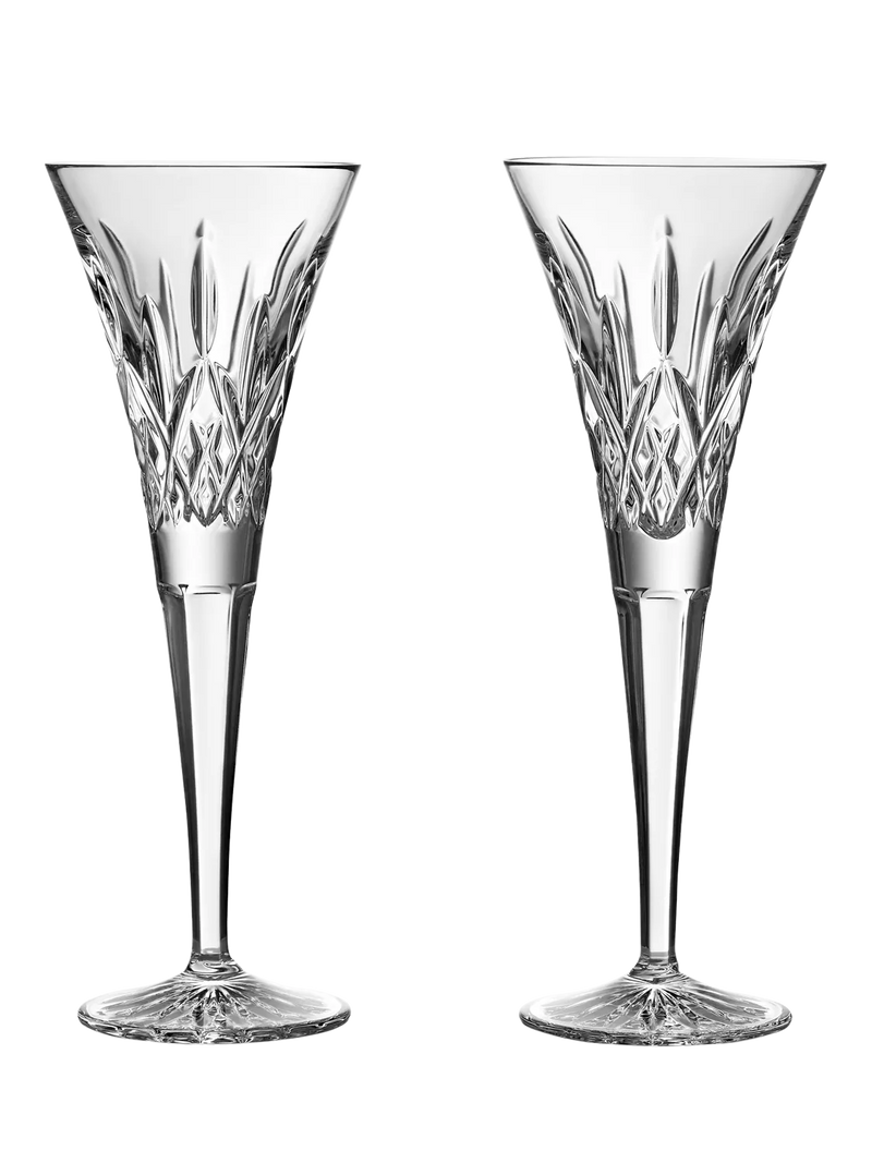 Waterford Lismore crystal champagne flutes set of 2 170ml - British product