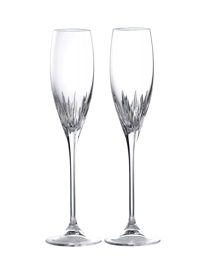 Vera Wang for Wedgwood Duchesse crystal flutes, imported from the UK