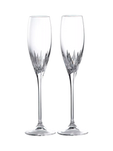 John Lewis Vera Wang for Wedgwood Duchesse Cut Crystal Glass Champagne Flutes, 180ml, Set of 2- Buy online at McGrocer
