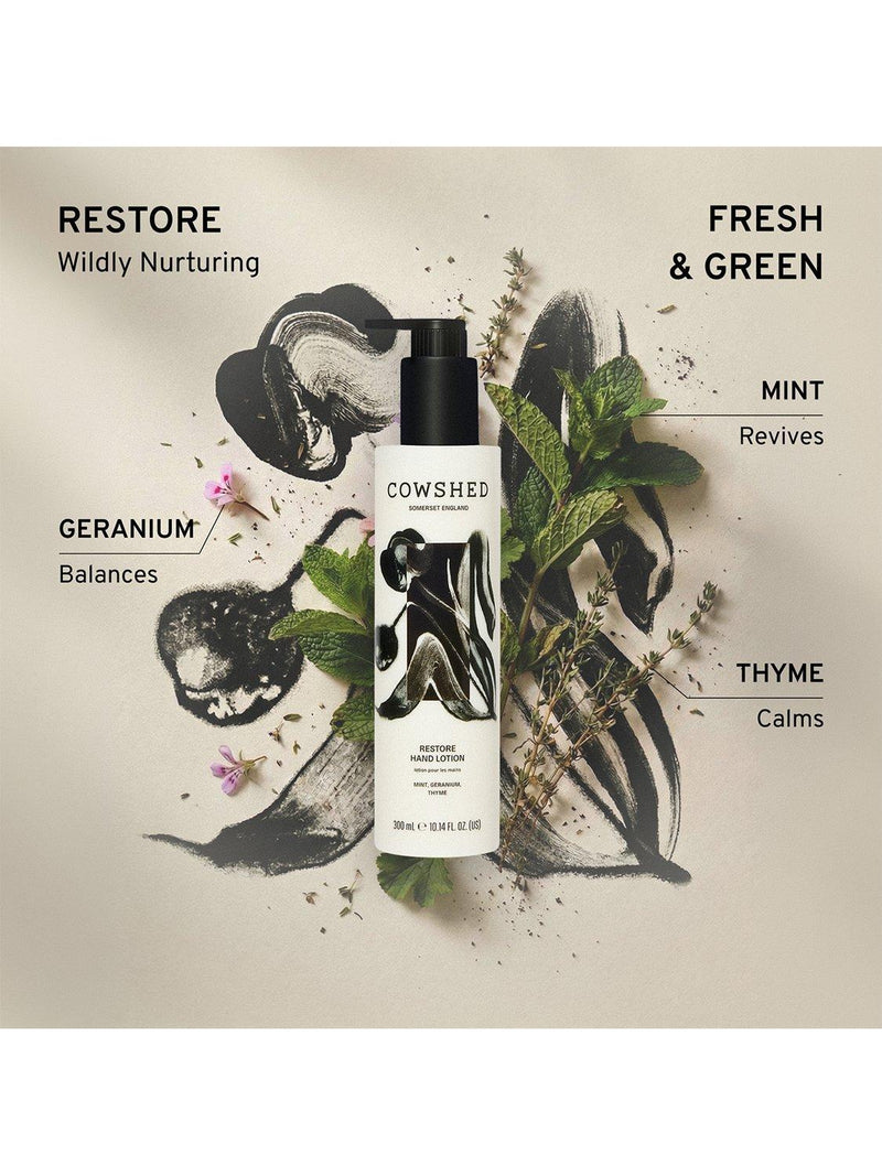Cowshed Restore hand lotion 300ml, imported from the UK
