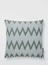 John Lewis Harlequin Akari Zig-Zag Cushion Pine Green Scatter Cushion 43 x 43cm- Buy online at McGrocer