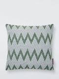 Harlequin Pine Green Zig-Zag cushion 43cm, imported from the UK