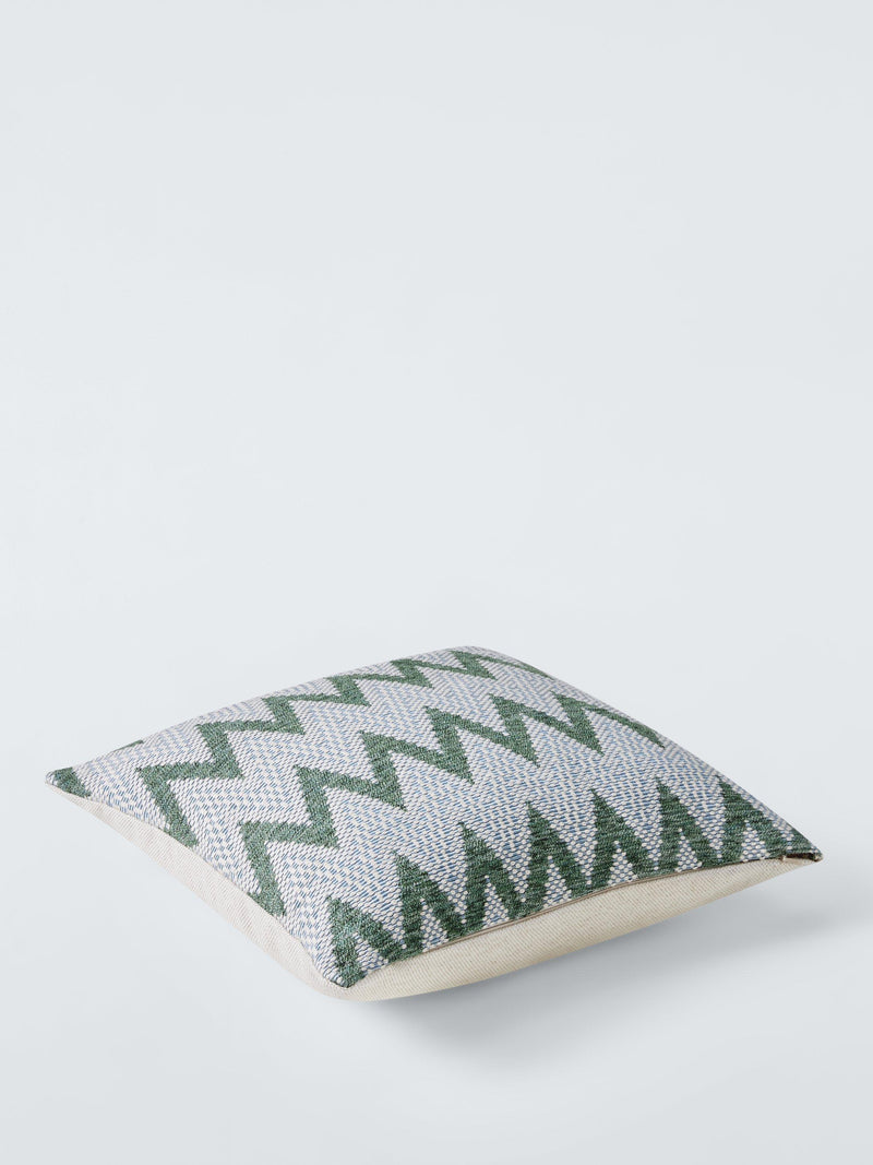 Harlequin Pine Green Zig-Zag cushion 43cm, imported from the UK