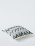 Harlequin Pine Green Zig-Zag cushion 43cm, imported from the UK