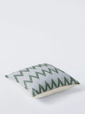 Harlequin Pine Green Zig-Zag cushion 43cm, imported from the UK