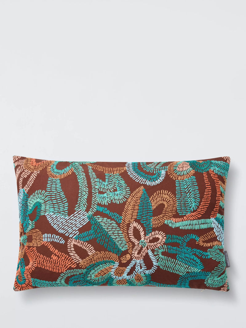 Harlequin Ania abstract cushion burgundy 40x60cm, imported from the UK