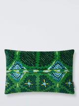 John Lewis Harlequin Brocha Abstract Cushion, Forest/Midnight Scatter Cushion 40 x 60cm- Buy online at McGrocer