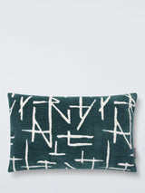 John Lewis Harlequin Dolmens Velvet Cushion Navy 40x60cm- Buy online at McGrocer
