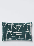 Harlequin navy velvet cushion with abstract design - British product
