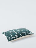 Harlequin navy velvet cushion with abstract design - British product