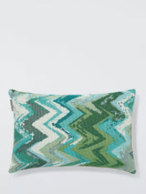 John Lewis Harlequin Kilim Cushion, Forest Emerald- Buy online at McGrocer
