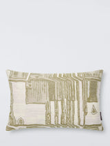 John Lewis Harlequin Kiva Textured Cushion, Moss- Buy online at McGrocer