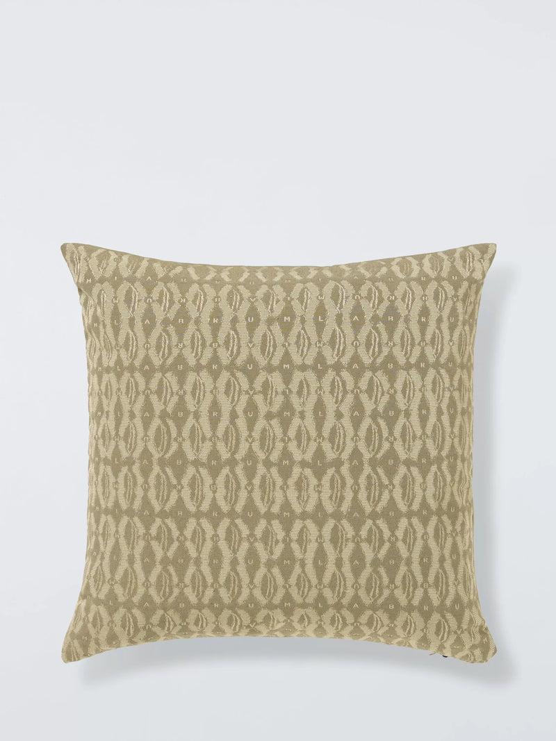 John Lewis x LABRUM scatter cushion khaki green 50x50cm, imported from the UK
