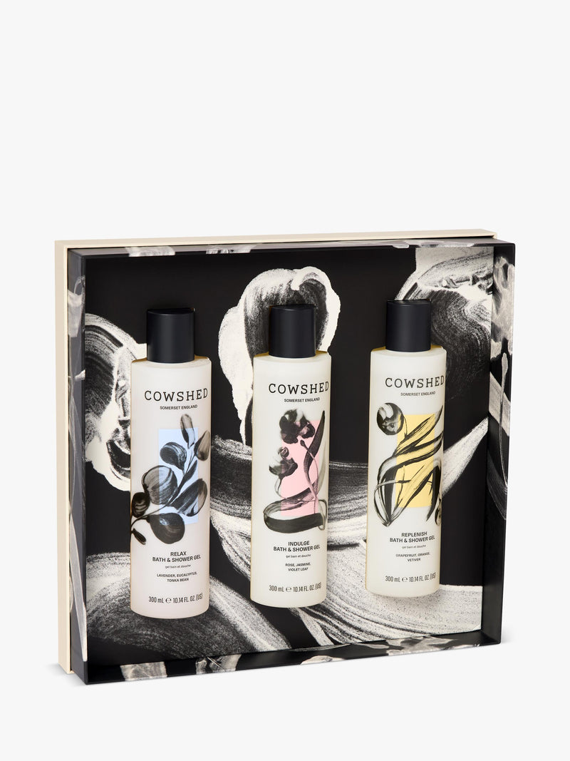 Cowshed bath shower gel trio gift set 3x300ml - British product