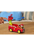 Paw Patrol Dino Rescue Firetruck toy with Marshall figure, imported from the UK