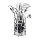 Argos Home Black 9 Piece Stainless Steel Utensil Set - British product
